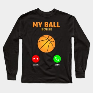 funny basketball Long Sleeve T-Shirt